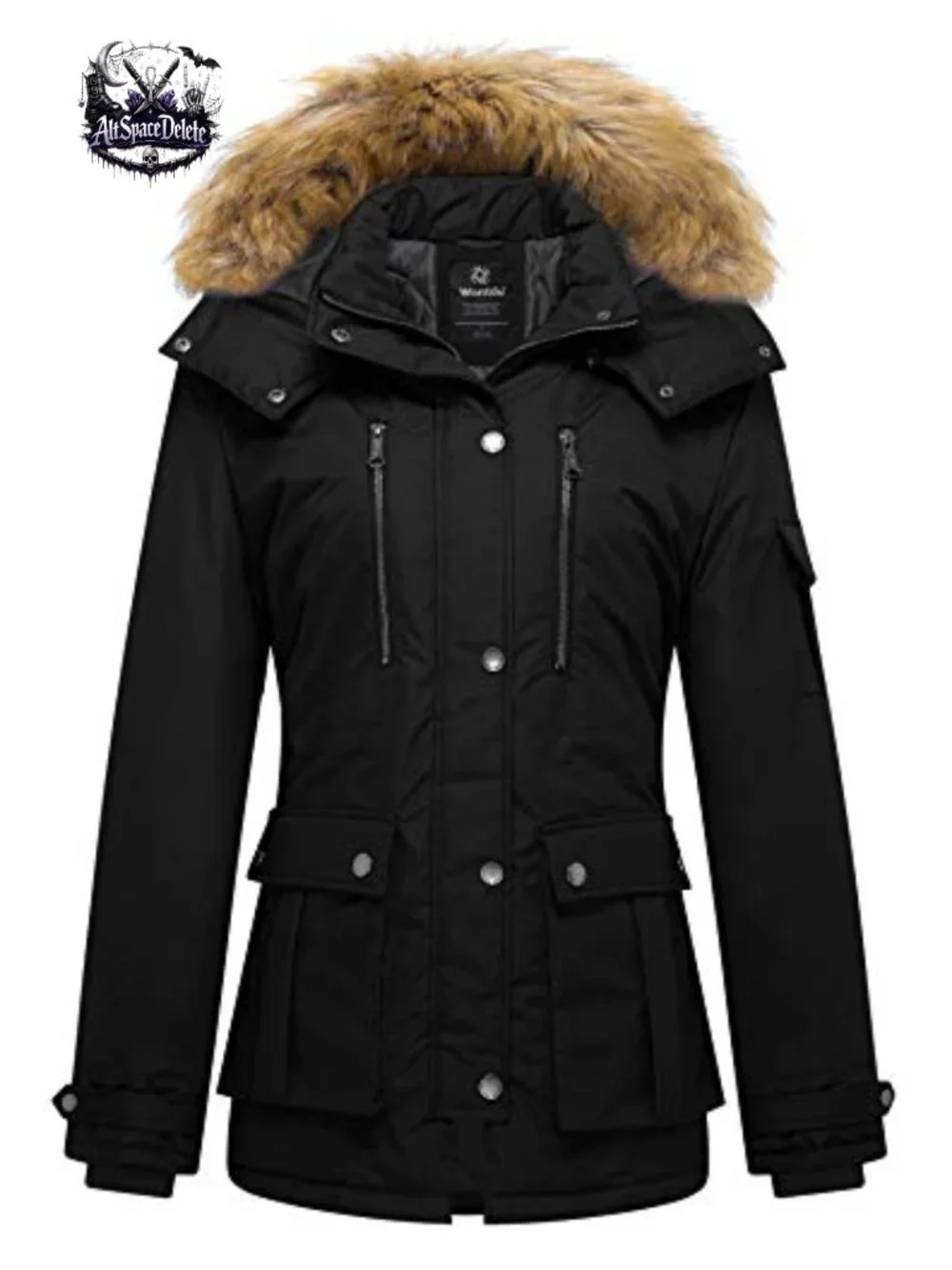 Quilted Winter Puffer Parka Coat with Hood Waterproof Warm